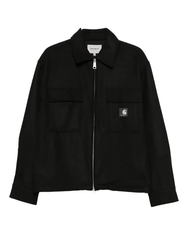 Carhartt WIP logo-patch zip-up jacket - Schwarz Schwarz