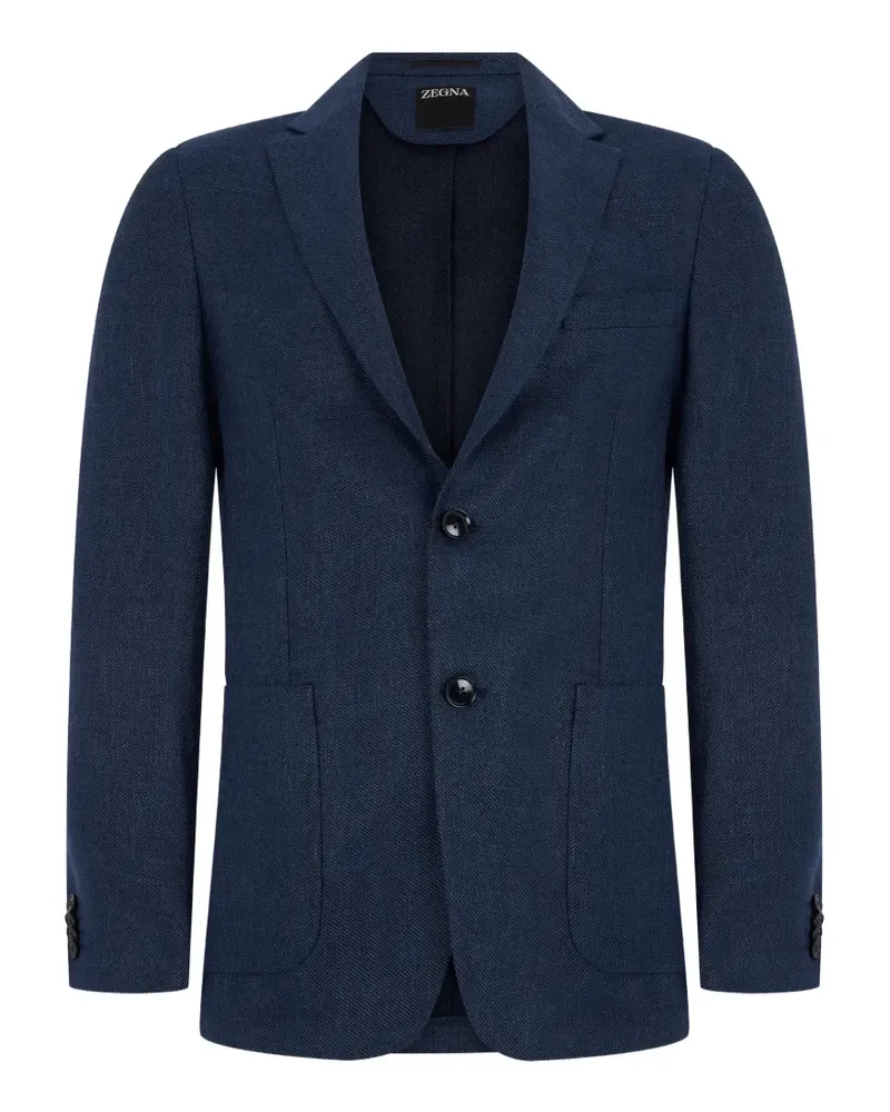Ermenegildo Zegna button patch-pocket blazer - Blau Blau
