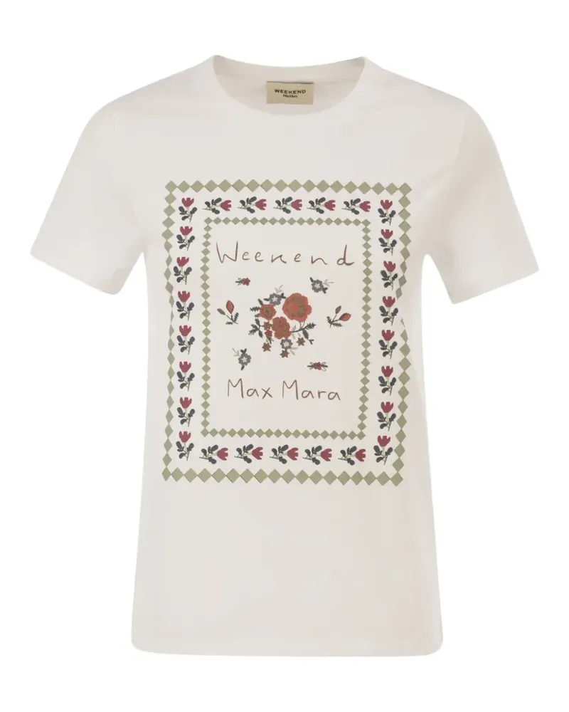 Max Mara graphic-print T-shirt - Weiß Weiß