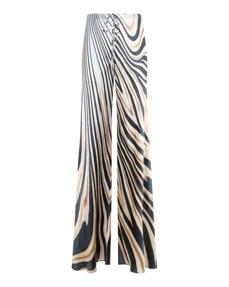 Roberto Cavalli zebra-print drawstring trousers - Braun Braun