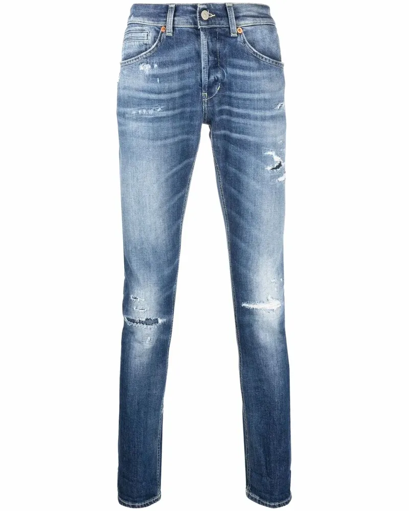 Dondup Jeans in Distressed-Optik - Blau Blau