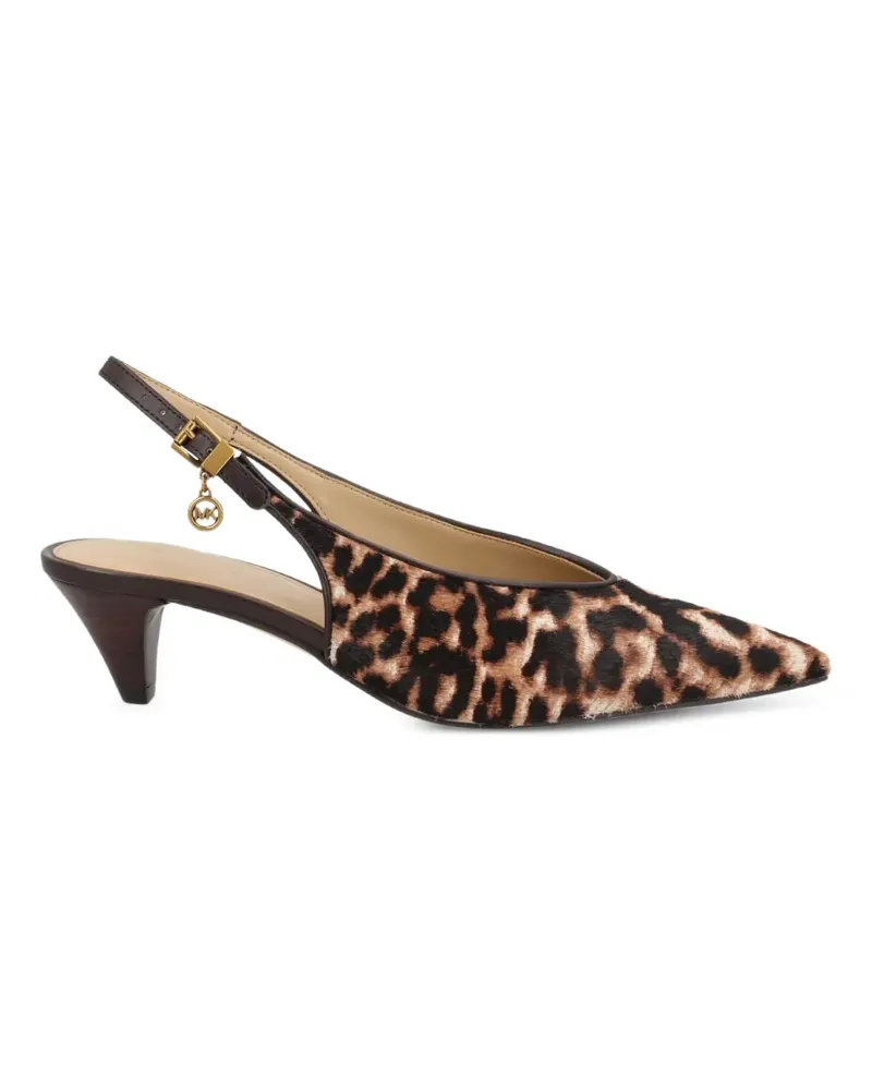 Michael Kors Tonya Slingback-Pumps mit Leopardenprint - Braun Braun