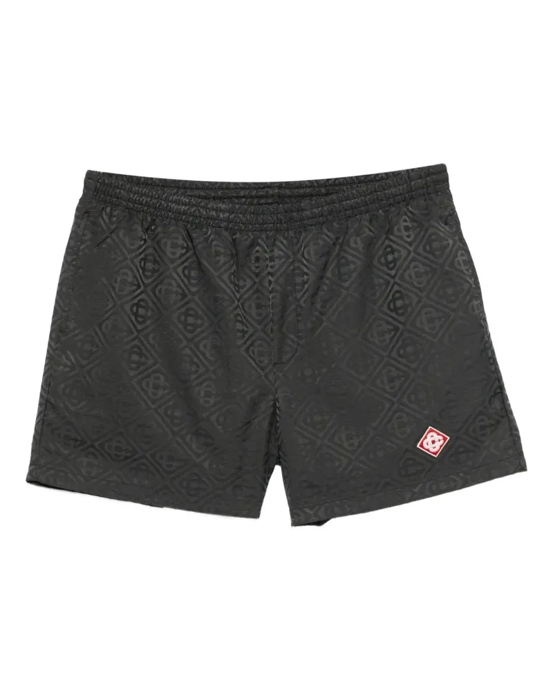 Casablanca Paris logo-patch swim shorts - Schwarz Schwarz