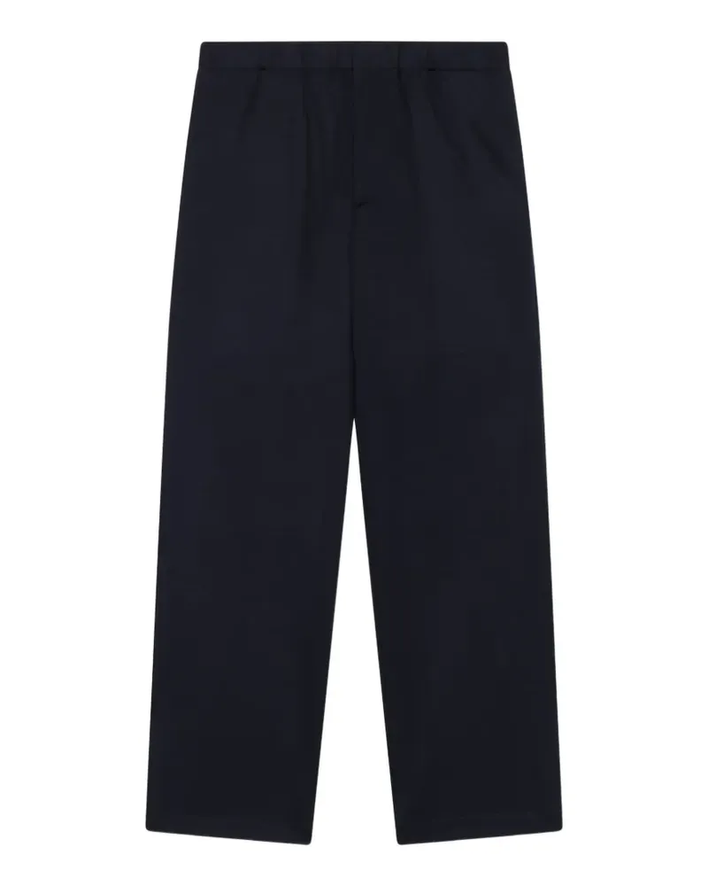 LARDINI elasticated-waist straight-leg trousers - Blau Blau