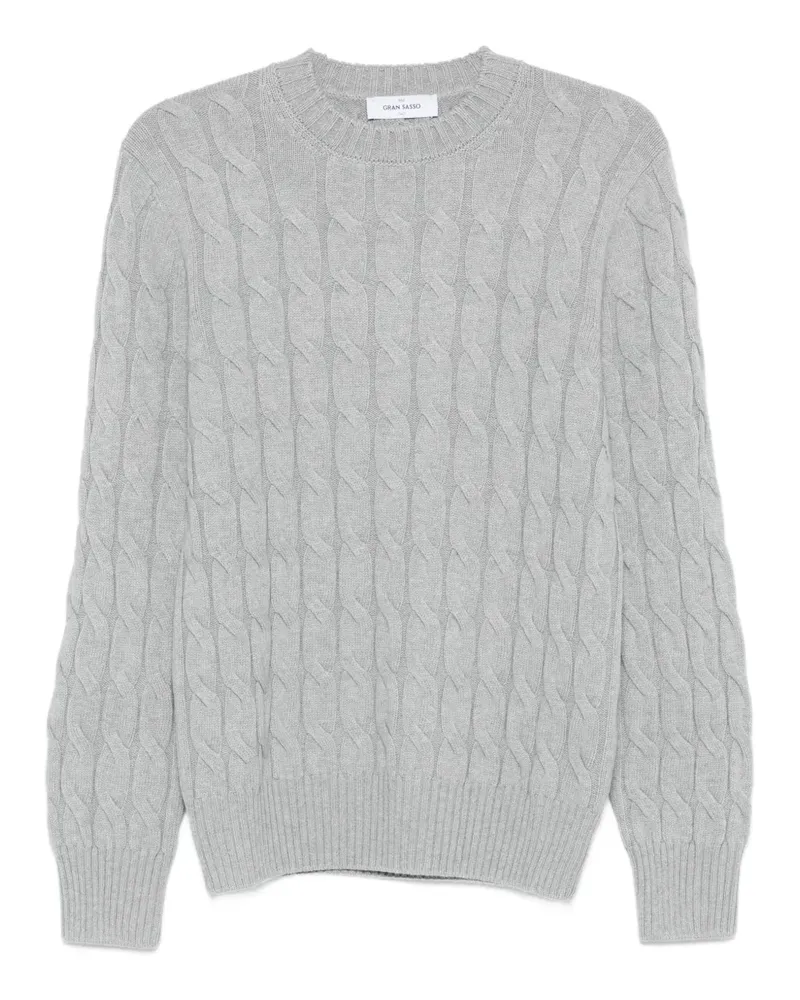 Gran Sasso Pullover mit Zopfmuster - Grau Grau
