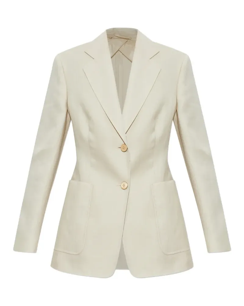 Max Mara two-button patch-pocket jacket - Nude Nude