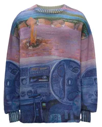 J.W.Anderson Pullover mit Print Blau