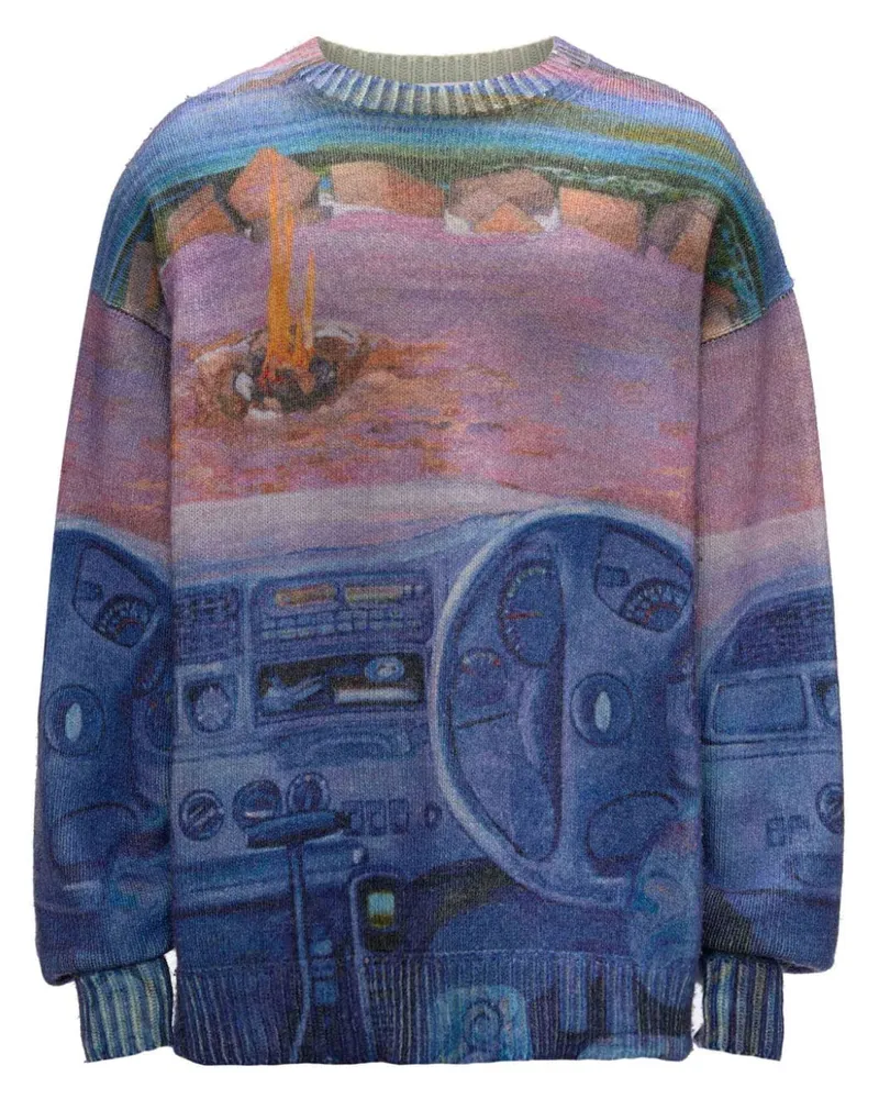 J.W.Anderson Pullover mit Print Blau