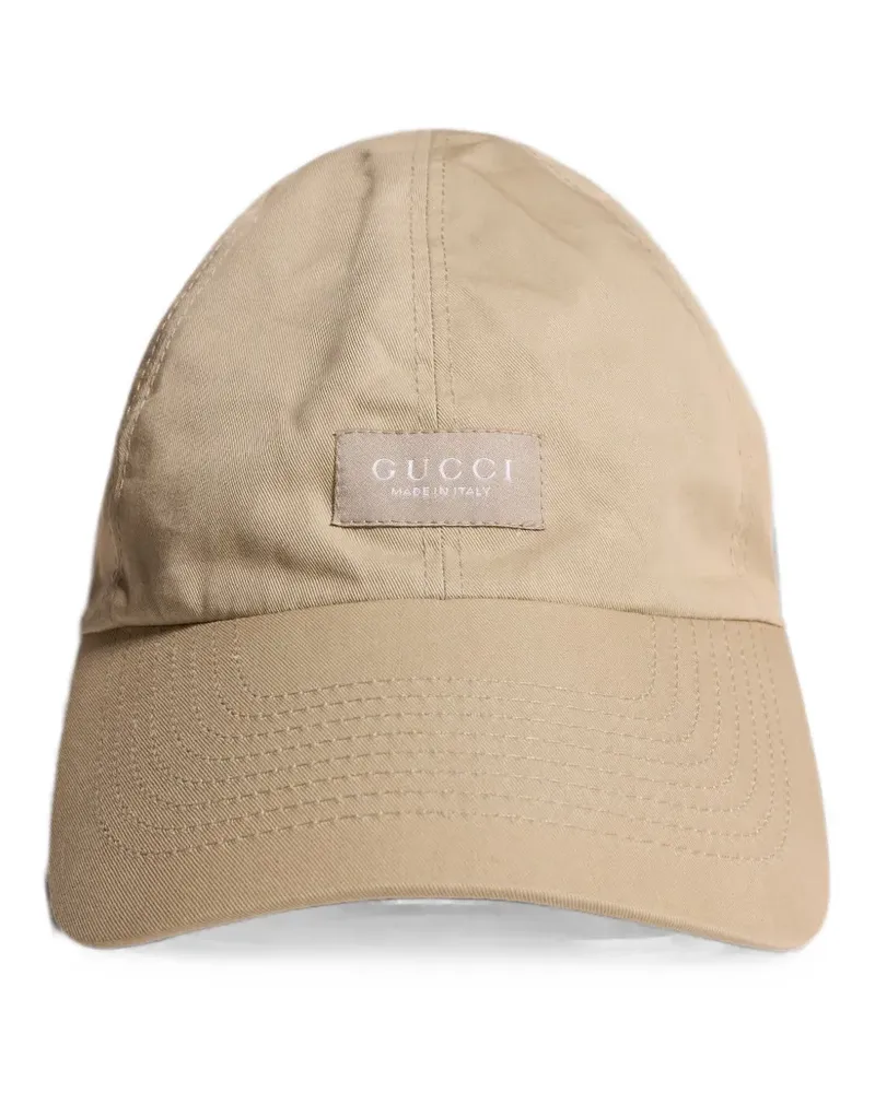 Gucci logo-patch baseball cap - Nude Nude