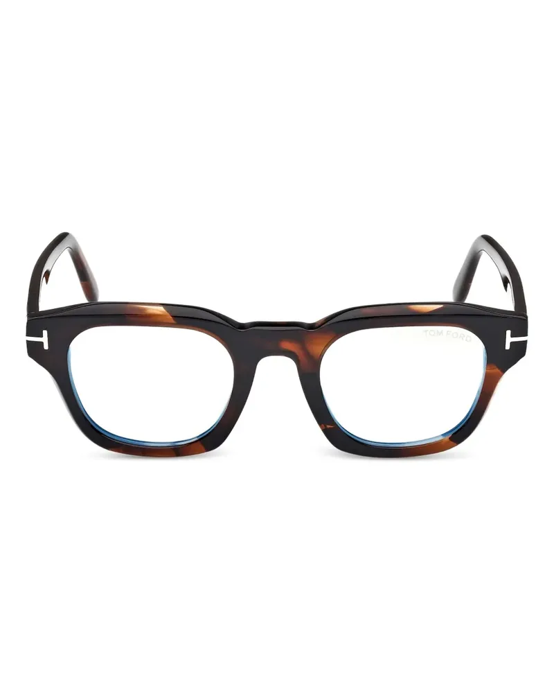 Tom Ford Brille mit eckigem Gestell - Braun Braun