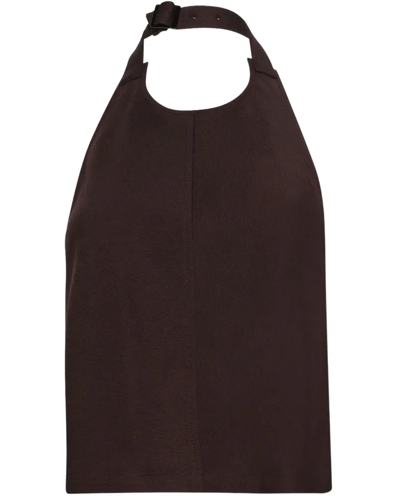 WARDROBE.NYC Rückenfreies Neckholder-Top - Braun Braun
