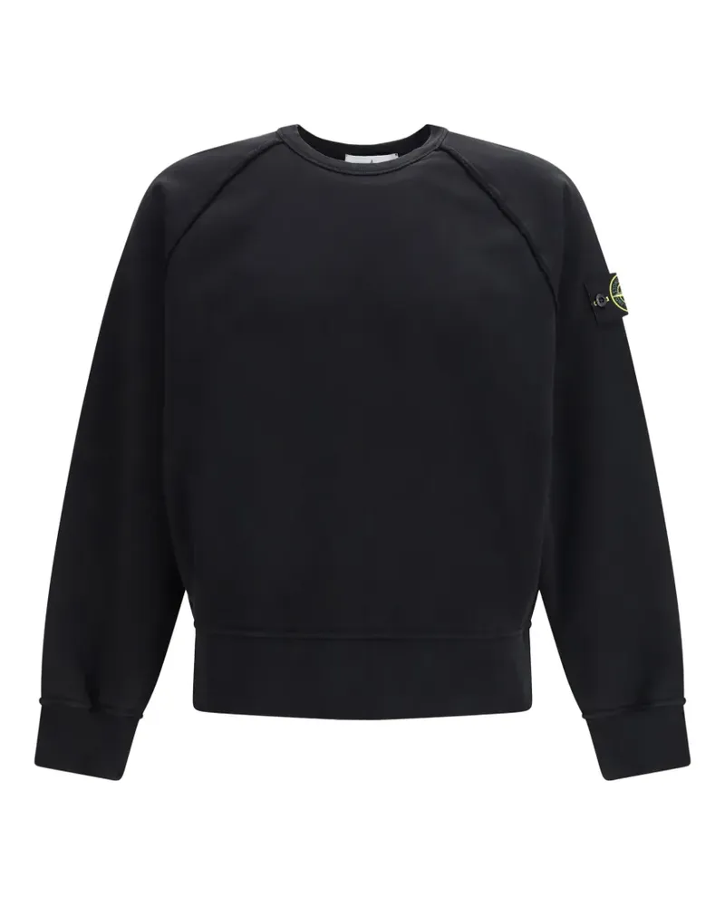 Stone Island patch cotton sweatshirt - Schwarz Schwarz