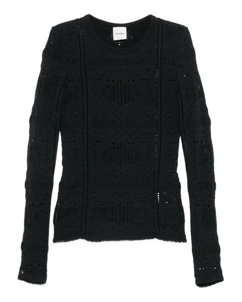 Nanushka Lymee long-sleeve top - Schwarz Schwarz