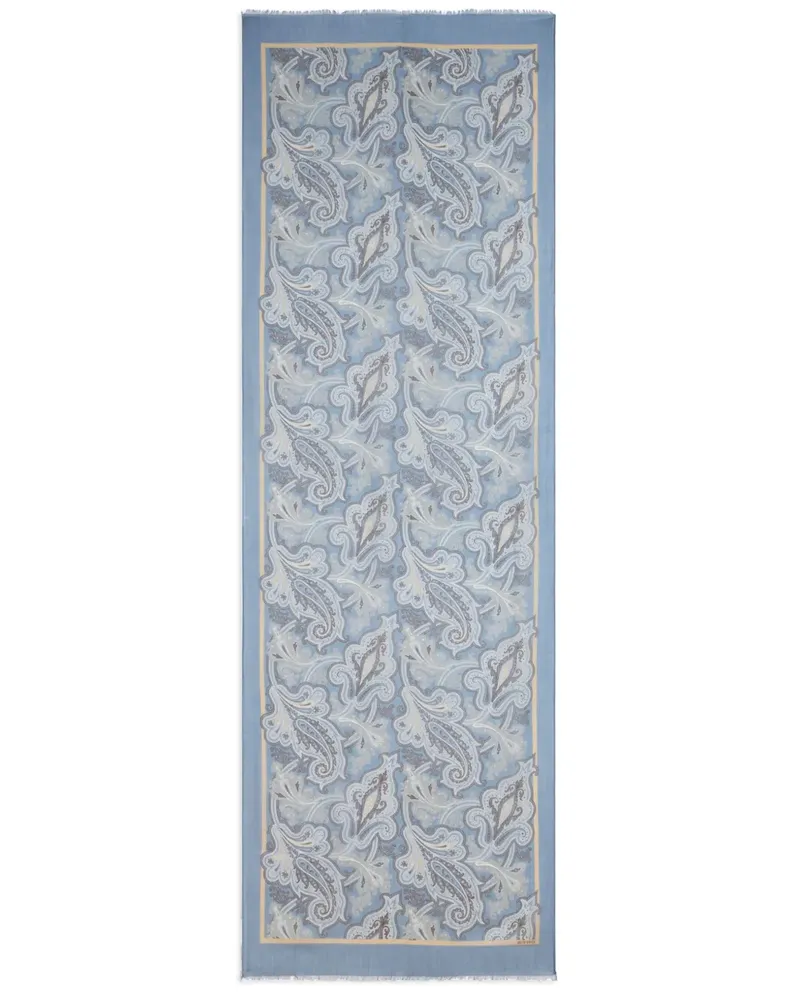 Etro Kaschmirschal mit Paisleymuster - Blau Blau