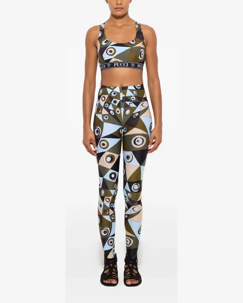 Emilio Pucci Occhi-print leggings - Grün Grün
