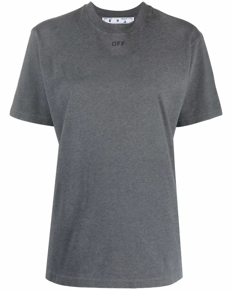 OFF-WHITE T-Shirt mit Pfeilmotiv - Grau Grau