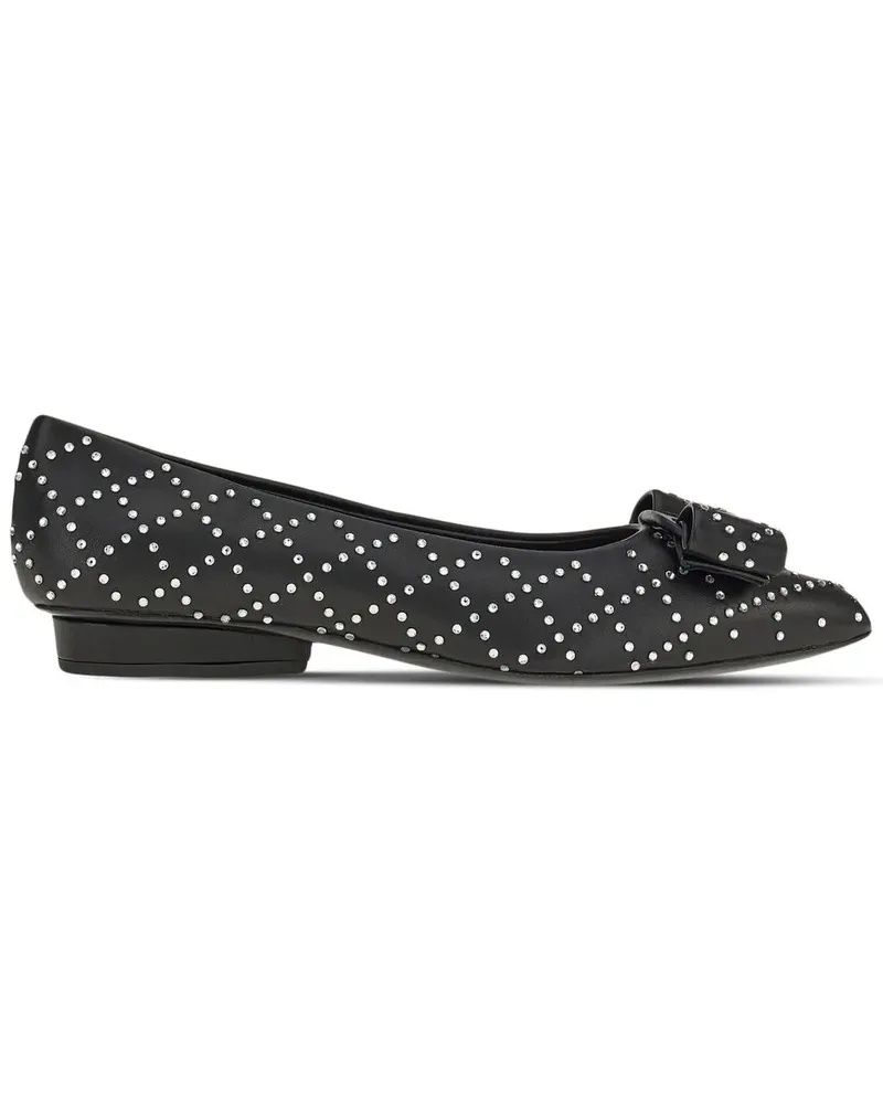 Ferragamo Viva Ballerinas mit Strass - Schwarz Schwarz