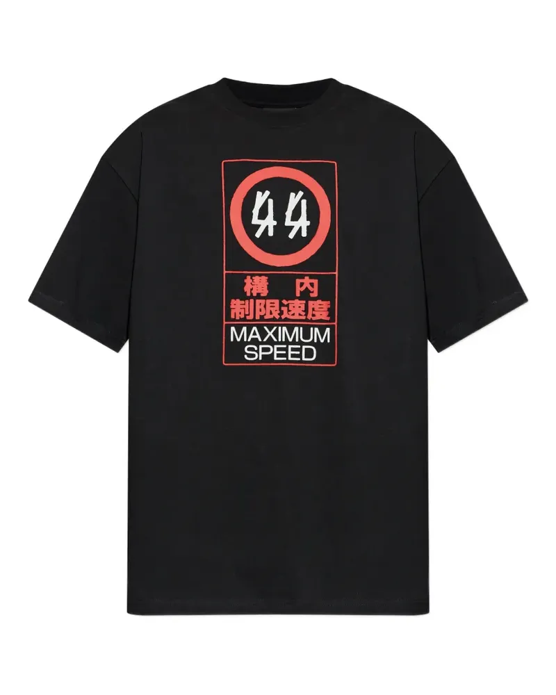 44 LABEL GROUP graphic print T-shirt - Schwarz Schwarz