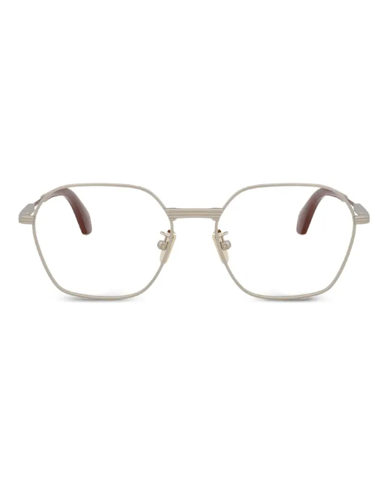 Moncler Brille mit geometrischem Gestell - Braun Braun