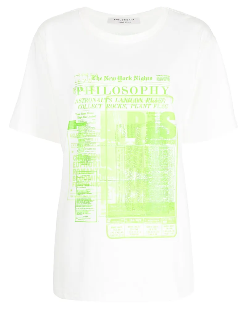 Philosophy Di Lorenzo Serafini T-Shirt mit grafischem Print - Weiß Weiß