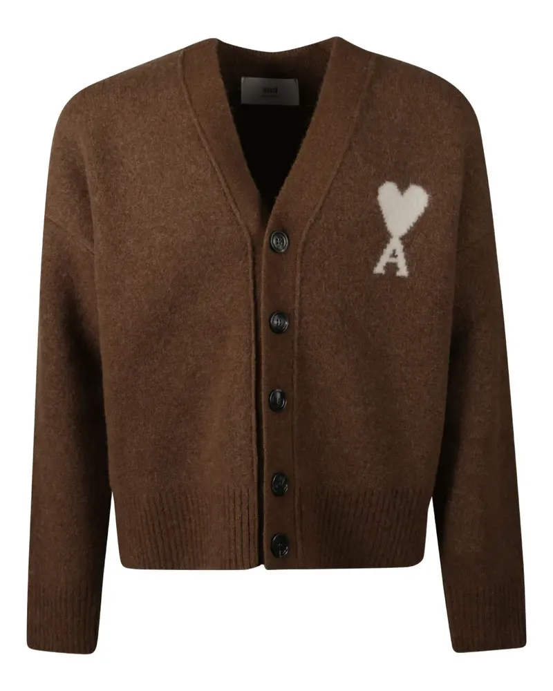 AMI Paris Ami de Coeur cardigan - Braun Braun