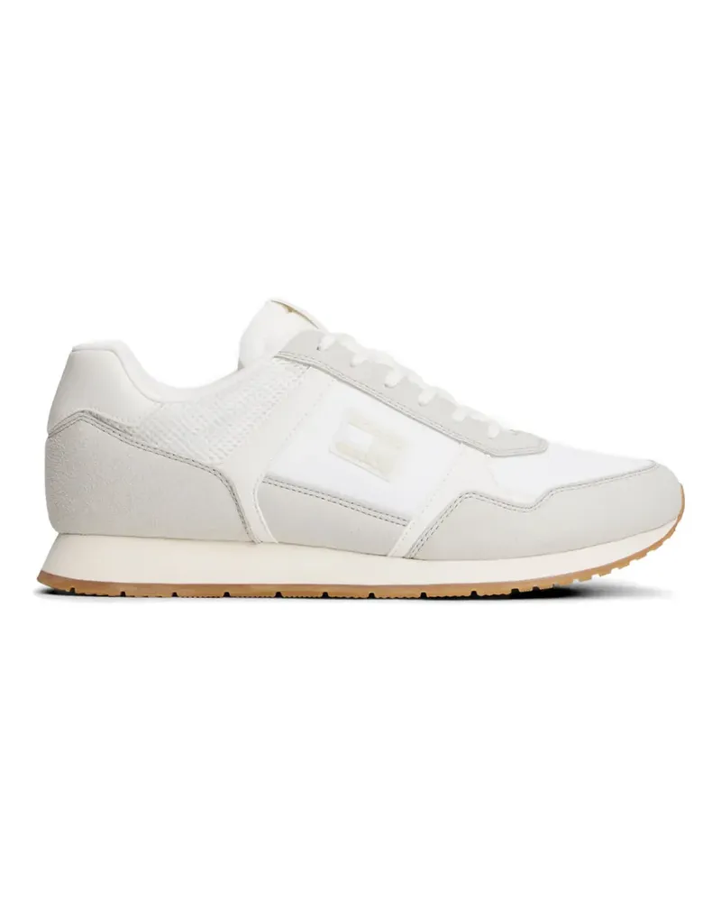 Tommy Hilfiger suede-panelled mesh-detail sneakers - Weiß Weiß