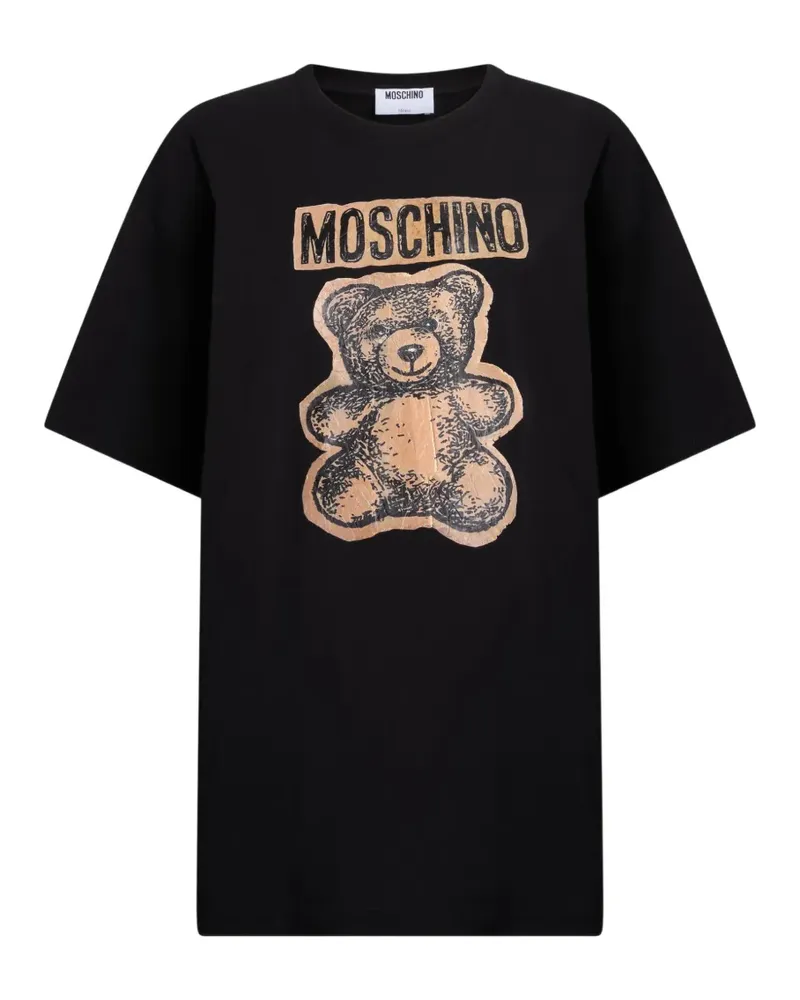 Moschino logo-print Teddy Bear T-shirt - Schwarz Schwarz
