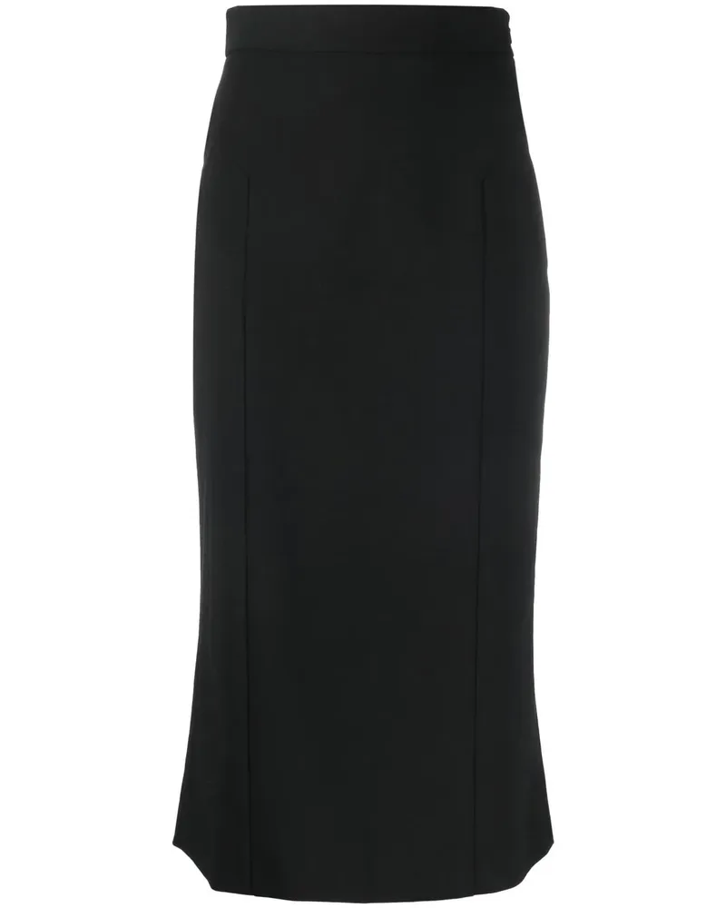 Alberta Ferretti Hoch sitzender Bleistiftrock - Schwarz Schwarz