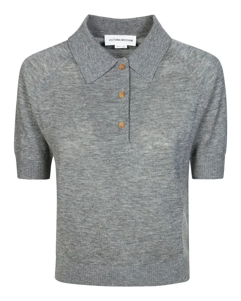 Victoria Beckham button polo top - Grau Grau