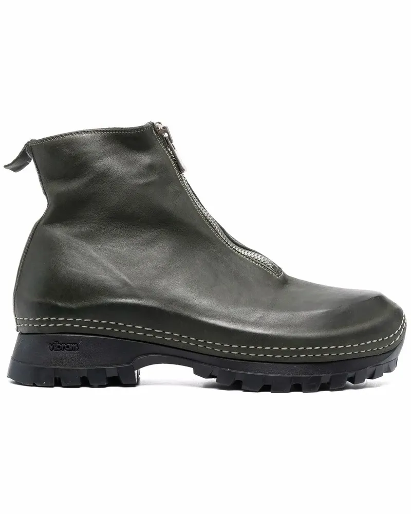 GUIDI Stiefel mit Reißverschluss - Grün Grün