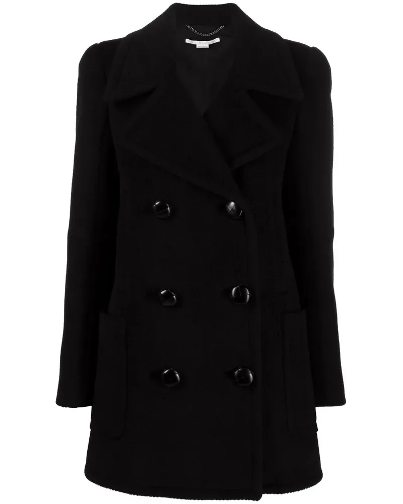 Stella McCartney Doppelreihiger Mantel - Schwarz Schwarz