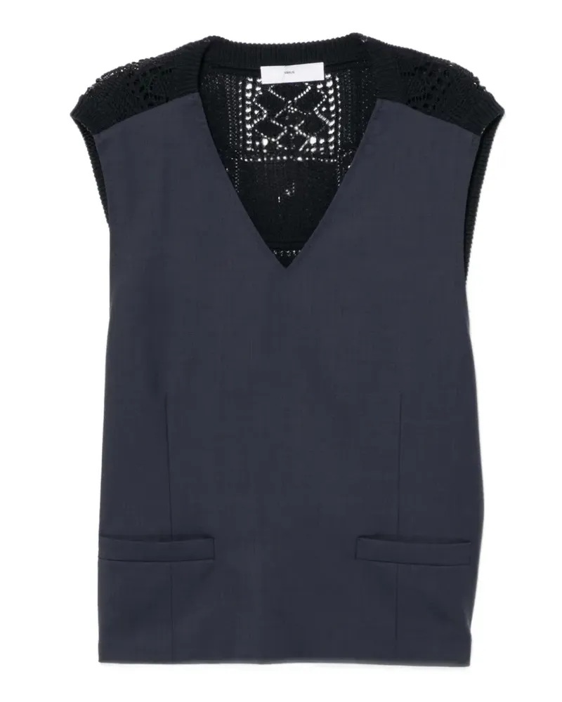 Toga Weste mit V-Ausschnitt - Blau Blau