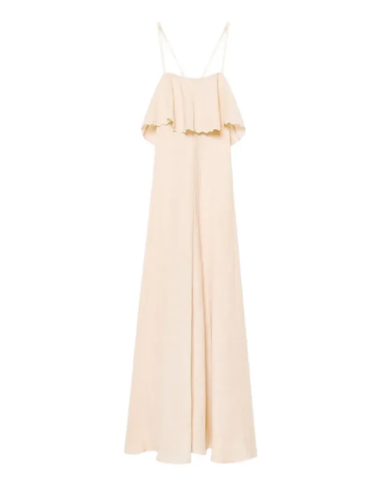 forte_forte linen maxi dress - Nude Nude