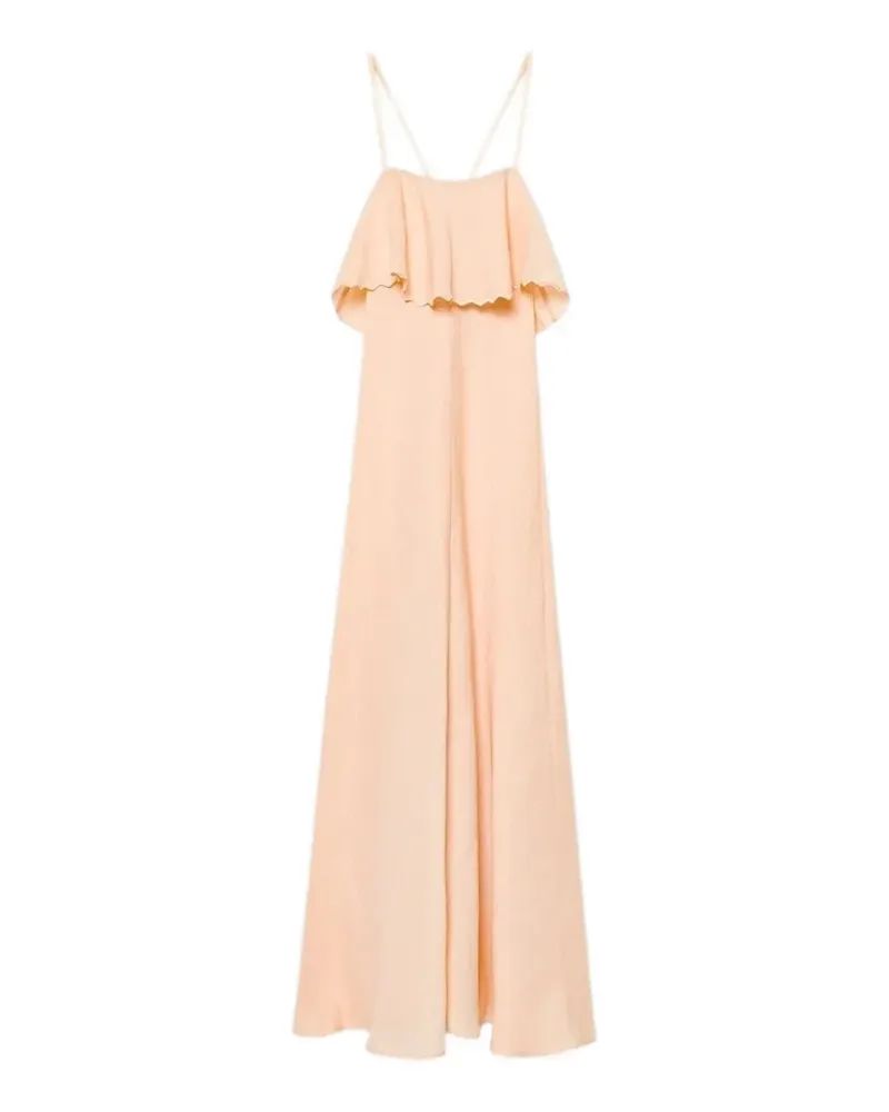 forte_forte linen maxi dress - Nude Nude