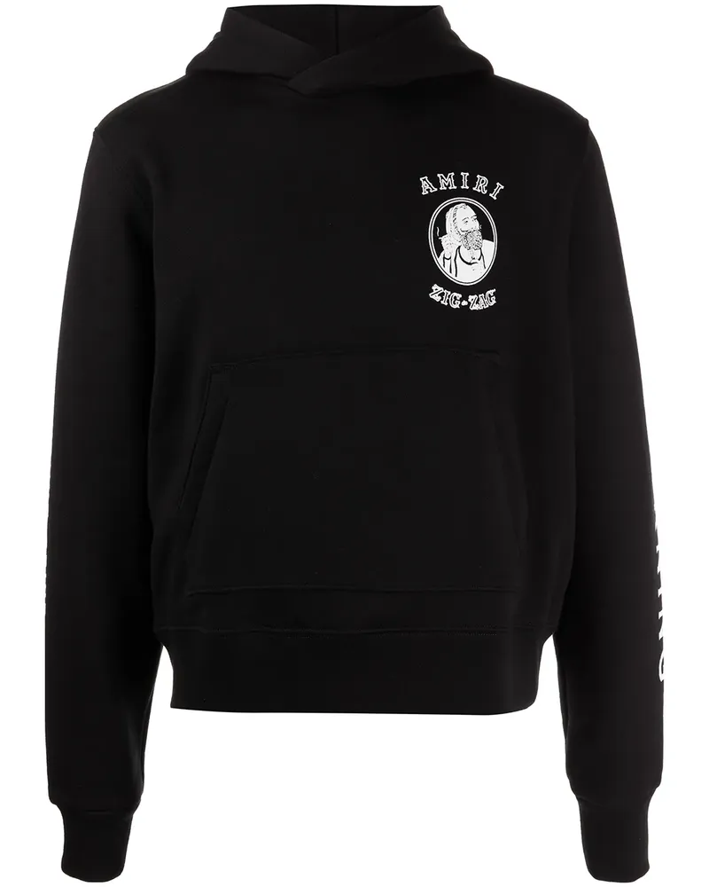 Amiri Hoodie mit Logo-Print - Schwarz Schwarz