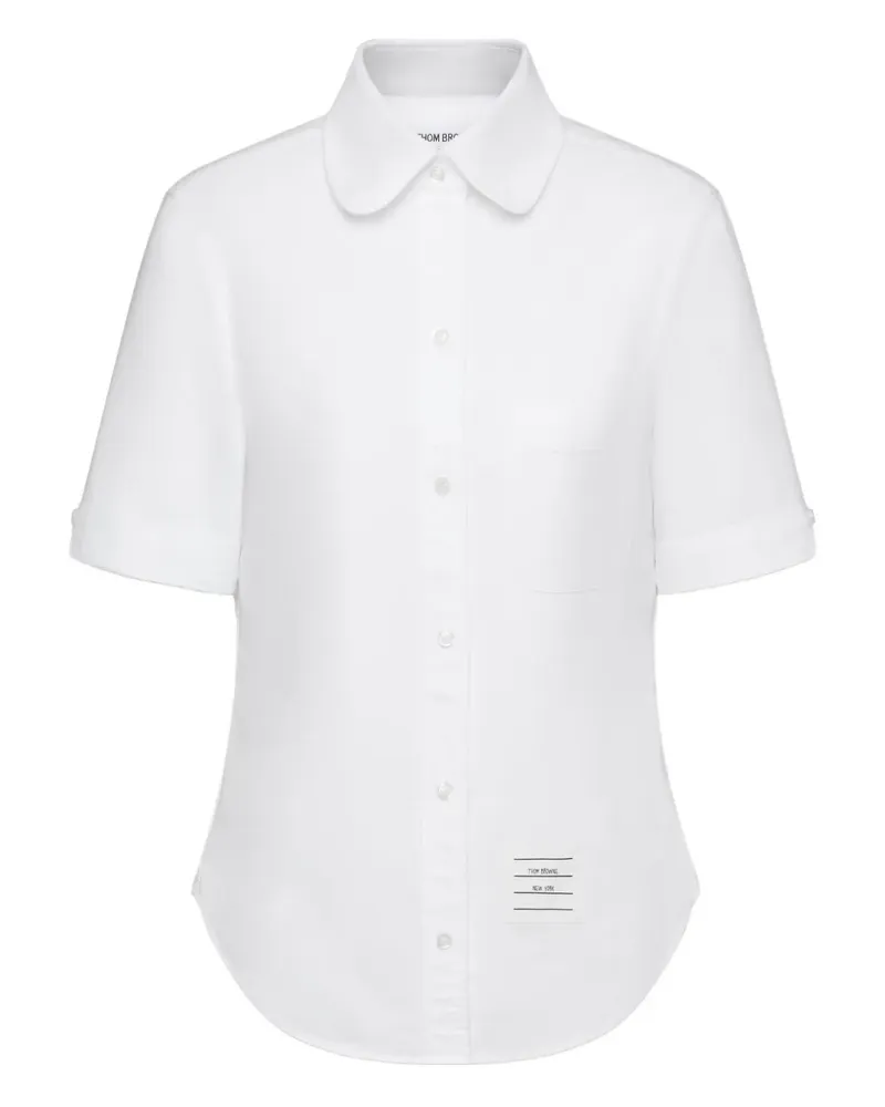 Thom Browne Hemd mit rundem Kragen - Weiß Weiß