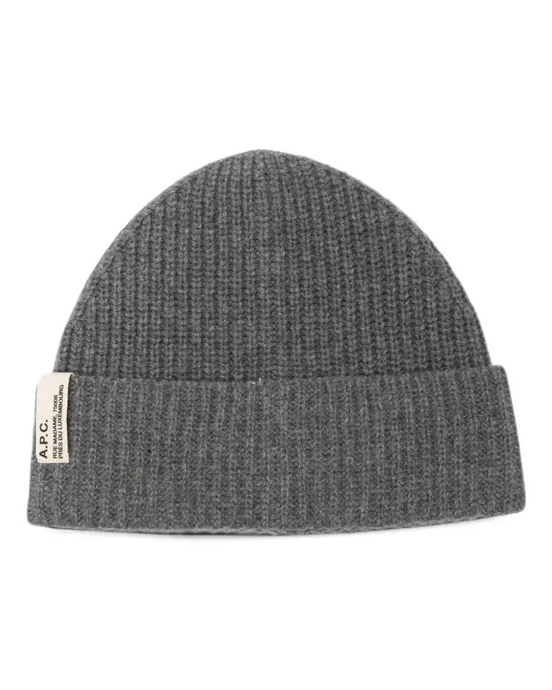 A.P.C. Beanie aus Kaschmir - Grau Grau