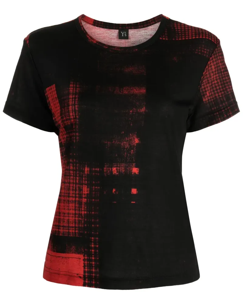 Yohji Yamamoto T-Shirt mit grafischem Print - Rot Rot
