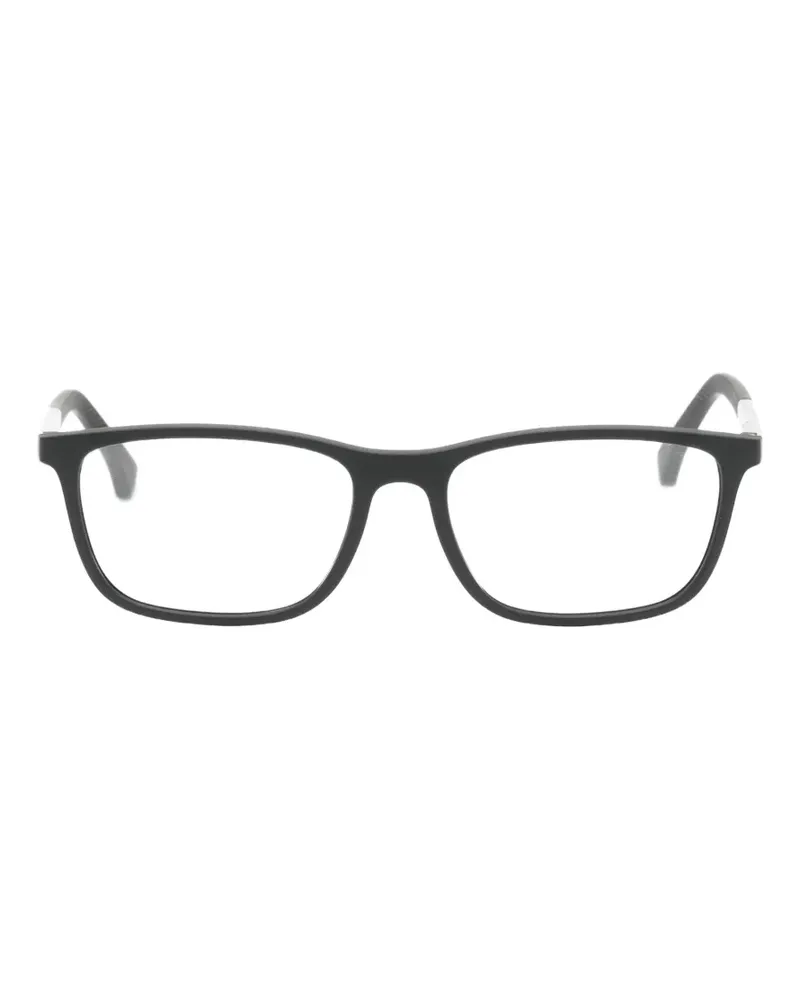 Emporio Armani Brille mit eckigem Gestell - Schwarz Schwarz