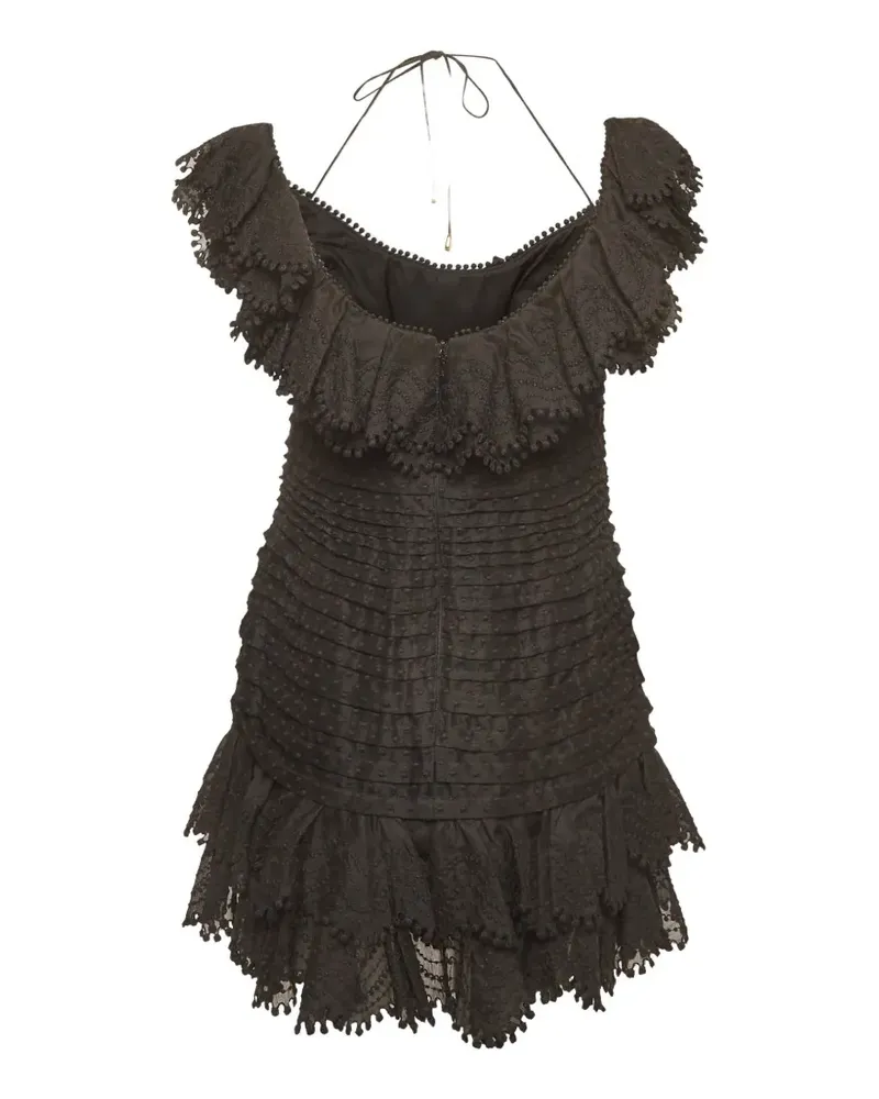 Zimmermann Schulterfreies Super Eight Minikleid - Schwarz Schwarz