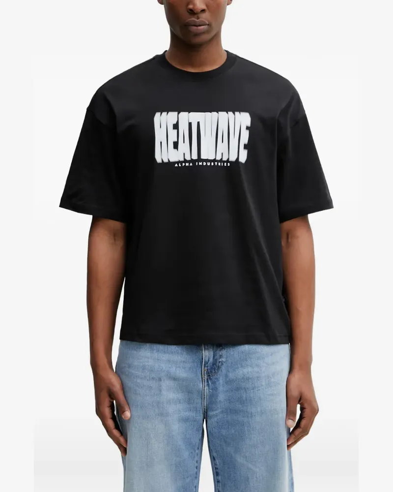 Alpha Industries Heatwave logo-print T-shirt - Schwarz Schwarz