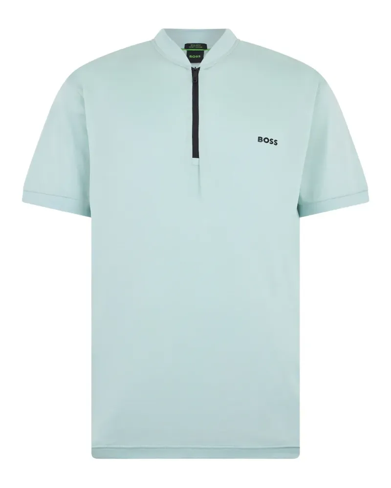 HUGO BOSS zip T-shirt - Blau Blau