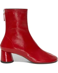 Proenza Schouler Stiefeletten aus Lackleder mit Knitteroptik Rot