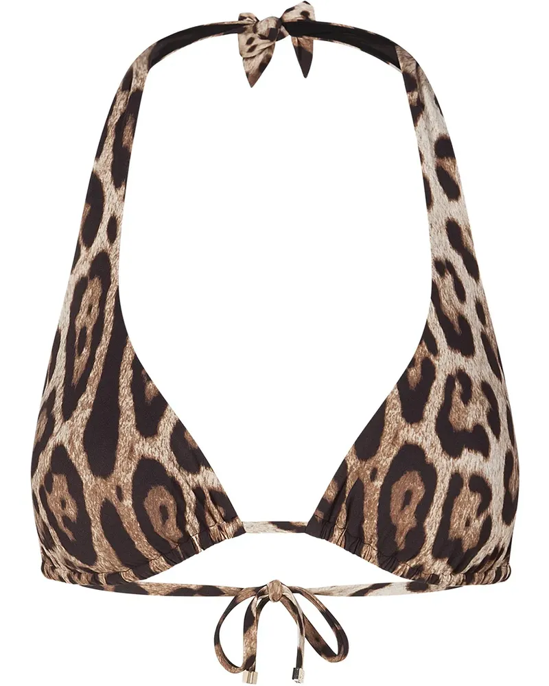 Dolce & Gabbana Bikinioberteil mit Leoparden-Print - Braun Braun