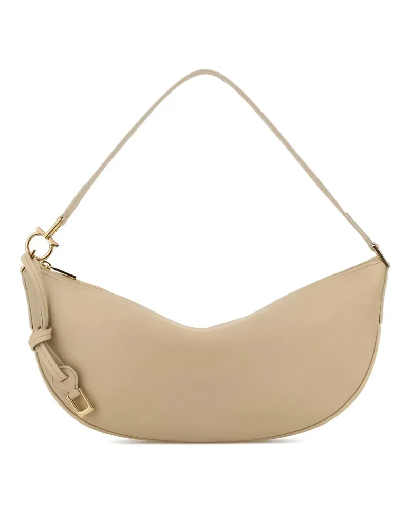 Ferragamo Schultertasche aus Leder - Nude Nude