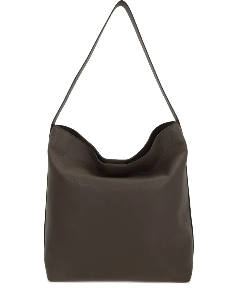 Aesther Ekme Schultertasche aus strukturiertem Leder - Braun Braun