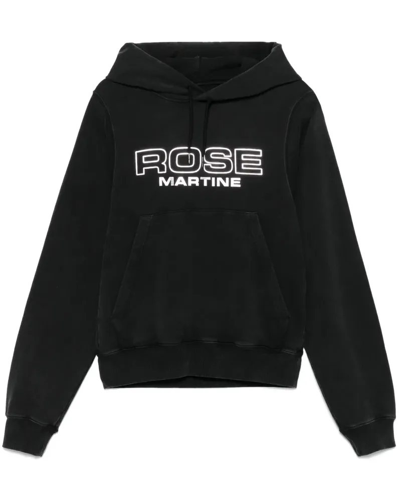 Martine Rose Hoodie mit vorstehendem Logo - Schwarz Schwarz