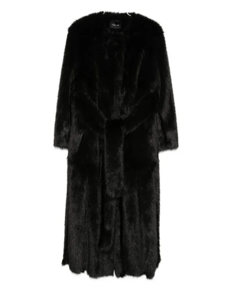 Simone Rocha belted long coat - Schwarz Schwarz