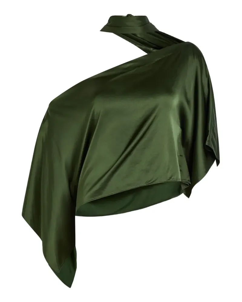 Alice + Olivia Drapiertes Rita One-Shoulder-Top - Grün Grün