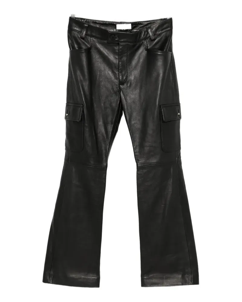 Ernest W. Baker pocket leather trousers - Schwarz Schwarz